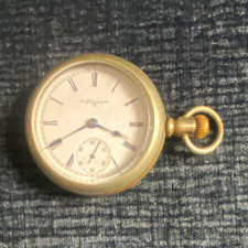 Antique 1902 Elgin Pocket Watch 18s 17J G.M. Wheeler RUNNING Base Metal Case picture