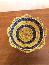 Handmade Beaded Decorative Bowl - Yellow & Black picture
