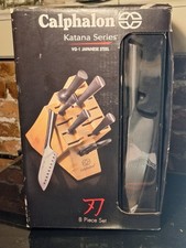 New Open Box Calphalon Katana Series 8 Piece Cutlery Knife Set With Block  picture
