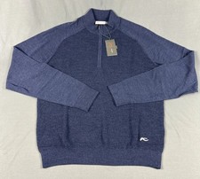 KJUS Golf Pullover Therma Yarn Half Zip XL Navy Blue Wool Polyester MSRP $249 picture