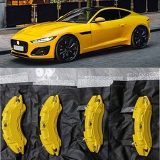 4pcs Yellow Fit Jaguar F-Type/XF/XJ/XK  Caliper Covers Front&Rear Powder-Coated  picture