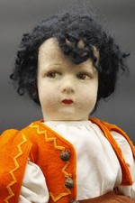 Rare Antique 1930 Italian Lenci 19” Sardinia 300 Series Doll Cloth Felt Italy picture