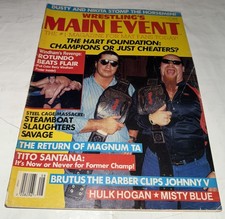 Vintage Wrestling's Main Event Magazine 1987 Hart Foundation Magnum TA Steamboat picture