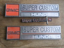 1969-1972 GMC Super Custom 1500 Dashboard + Fender Emblem Set *BROKEN PINS* OEM picture