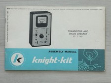 Original Vintage Knight-Kit Transistor and Diode Checker Assembly Manual – Model picture