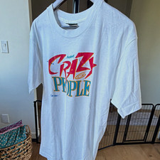Screen Stars Best Men’s XL White Crazy People Graphic Tee Made in USA picture