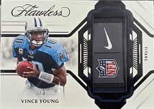🔥2023 FLAWLESS VINCE YOUNG LAUNDRY TAG NFL SHIELD NIKE SWOOSH SSP 2/3 TITANS🔥 picture