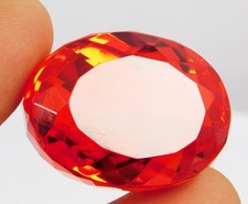 HUGE CERTIFIED 131.85 Ct Natural Mexico Fire Opal Orange Oval Cut Loose Gemstone picture
