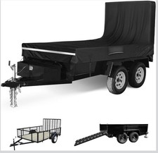 Utility Trailer Cover, 4x8 Trailer Cover with Rear Landscape/Ramp Gate picture