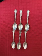 Lot of 6 Gorham Strasbourg Sterling Silver Teaspoons 1897 Pat 120g 5.75