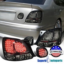 Fits 1998-2005 Lexus GS300 GS400 GS430 LED Tail Lights Smoke 4PC Left+Right picture