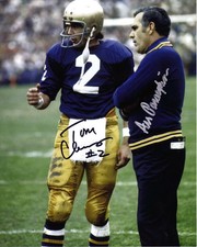 ARA PARSEGHIAN TOM CLEMENTS NOTRE DAME 8x10 signed autographed photo reprint picture