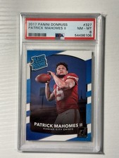 2017 Panini Donruss - Rated Rookie Patrick Mahomes II #327 (RC) PSA 8 picture