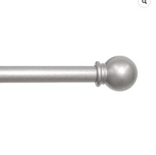 2- Mainstays Adjustable 48”-84” Nickel Ball Curtain Rod Nickel 5/8” New picture