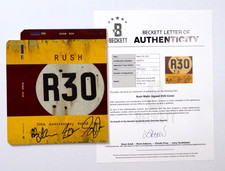 RUSH BAND SIGNED R30 TOUR DVD COVER NEIL PEART ALEX LIFESON GEDDY LEE BAS picture