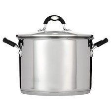 Tramontina 8-Quart Gourmet Stainless-Steel Covered Stock Pot With Lock And Drain picture