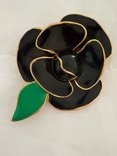 Vintage VALENTINO Garavani 1980’s Enamel Flower Brooch picture