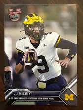 JJ McCarthy 2023 Topps Now Bowman U Football Michigan Giants #17 picture