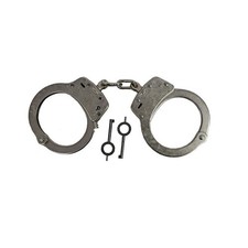 Smith & Wesson 350103 Model 100 Chain-Linked Handcuffs & Keys M100 Cuffs, Nickel picture