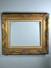 Large ​Ornate Gold Gilt Picture Frame Baroque Rococo Gesso  Linen Liner  picture