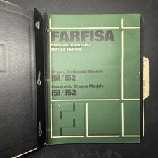 VINTAGE FARFISA MODELS 151/152 ELECTRONIC ORGAN SERVICE MANUAL picture