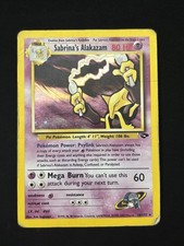 Sabrina's Alakazam 16/132 Gym Challenge Holo Pokémon TCG - DMG picture