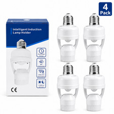 4Pcs-Infrared PIR Motion Sensor E27/E26 LED Light Lamp Bulb Holder Socket Switch picture