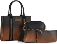 Wrangler 3Pcs Purses for Women Tote Bag Crossbody Handbag Sets with Strap picture