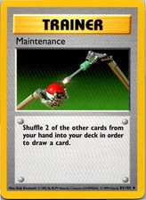 Maintenance 83/102 Uncommon Base Set Shadowless Pokemon Unlimited Near Mint picture