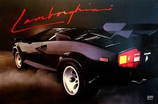 lamborghini countach 80s audio ad reprint retro vintage style 12x18 picture