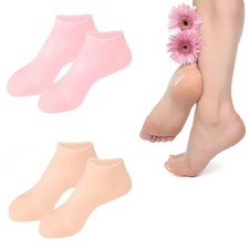 2 Pairs Silicone Socks for Dry Cracked Feet Women,Silicones Moisturizing picture