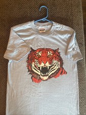 Vtg 80s 90s Tiger Graghic Print Single Stitch T Shirt Mens M Rare HTF Hanes EUC picture