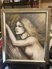🎨 Stunning Original Framed Artwork – Beautiful Female Portrait picture