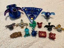 Huge Vintage Bakugan Toy Lot 15 Pc - Rare Translucent Apollonir & Preyas Wheels picture
