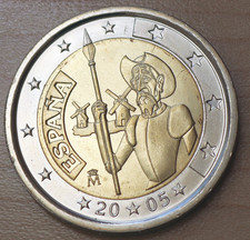 2005 Spain 2 Euro Bimetallic Don Quixote Unc. picture