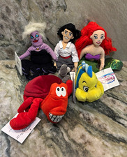 Vintage 1998 Disney Store Little Mermaid Mini Bean Bag Plush Set Ariel Ursula picture