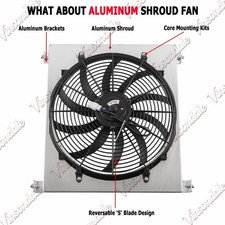 Aluminum Radiator Shroud Fan For 1929 1930 31 Ford Model A Hi-Boy Ford V8 Engine picture