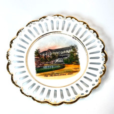 CHARLEVOIX The Inn MI MICHIGAN Antique  Souvenir China TRINKET DISH PLATE picture