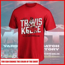 💥HOT ITEM Travis Kelce: YAC King, Chiefs fan tee All Size Fast Shipping picture
