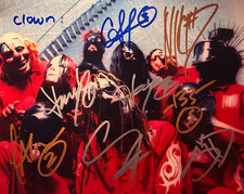 SLIPKNOT Band Signed Original 8x10 inch Photo: Authentic Autograph GENUINE w/COA picture