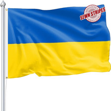 Ukraine Ukrainian Flag 3X5 FT for Outside, Heavy Duty 210D Nylon Ukrainian picture
