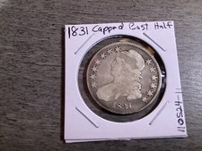 1831 Capped Bust Silver Half-Dollar w/Lettered Edge in Fine Condition 11052411ue picture