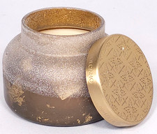 NEW Anthropologie Volcano Capiz Candle White Glass Glitter Jar Capri Blue 19 oz picture