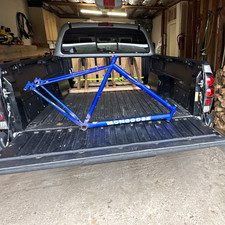 Vintage Mongoose DX 5.3 20in 26in Mountain Bike Frame Chromoly Steel Blue Unisex picture