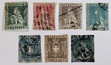 TUSCANY CLASSICS RARE & Beautiful 1852-60 Lot of 7 Used Both Wmks. €2,000+ picture
