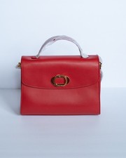 Stuart Weitzman Adelina Handbag Ruby Red Leather and Gold - Capsule Release 2020 picture