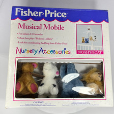 Vintage 1997 Fisher Price Noahs Boat Musical Mobile 06607 Crib Nursery Boxed picture