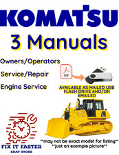 KOMATSU D375A-8 BULLDOZER OWNERS SERVICE ENGINE REPAIR MANUAL PDF ON USB picture