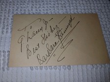Vintage Barbara Stanwyck Signed Post Card 1938  Persalized picture