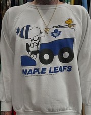 1987 Toronto Maple Leafs Snoopy Crewneck Sweatshirt Hockey RM1903 picture